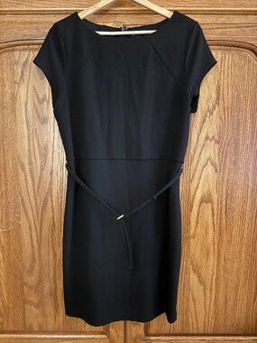 Express Black Cap-Sleeve Sheath Dress
